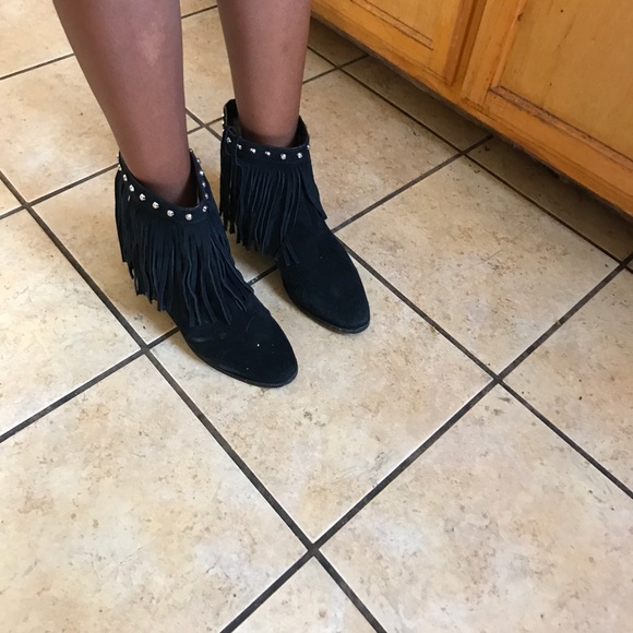 Black fringe mk boots - Picture 3 of 4